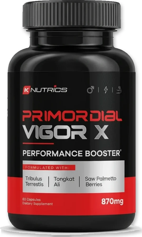 Primordial Vigor X bottle - 60 capsules, 870 mg once-daily male performance formula